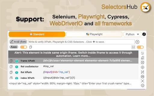 Download SelectorsHub Terbaru – Generator XPath & Playwright Gratis - Screenshot 2
